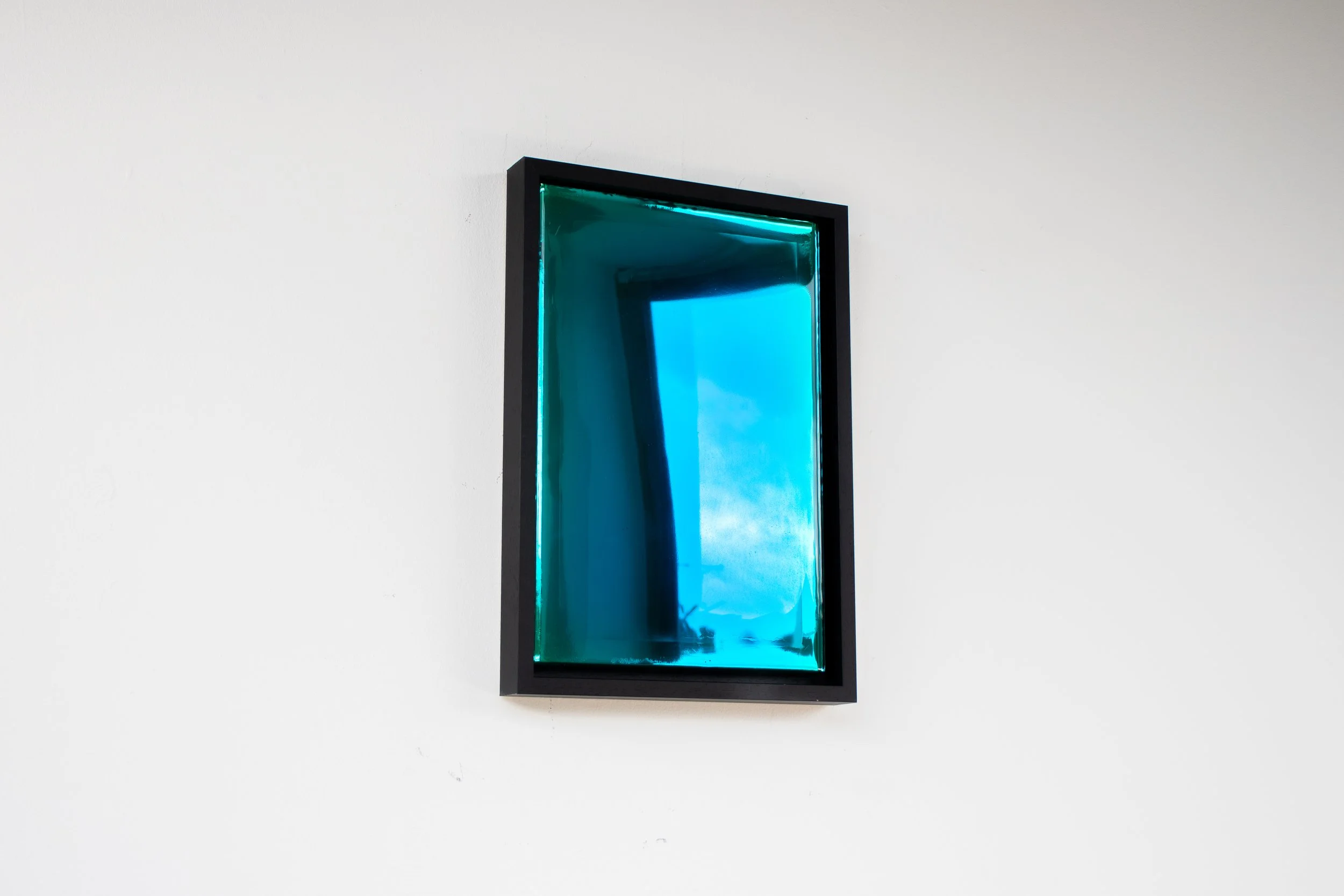 Authenticity, 2026
Semi-transparent pigmented resin over reflective surface
Framed 35 x 50 x 4.5 cm