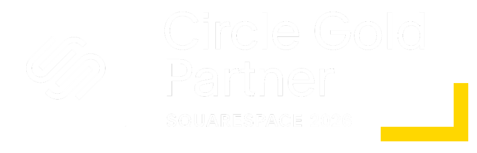 Squarespace Circle Gold Partner badge.