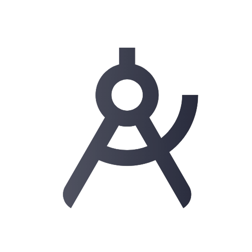 A dark-colored compass icon.