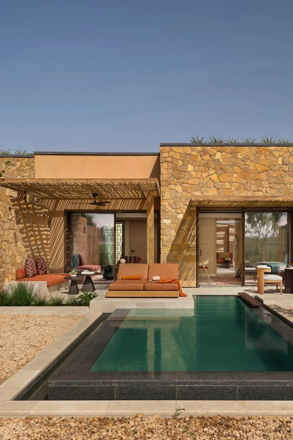 Olivia Adler’s luxury hotel interior styling. Stunning photography by John Athimaritis for Six Senses Amaala in Saudi Arabia, Red Sea Global. Architecture U+A