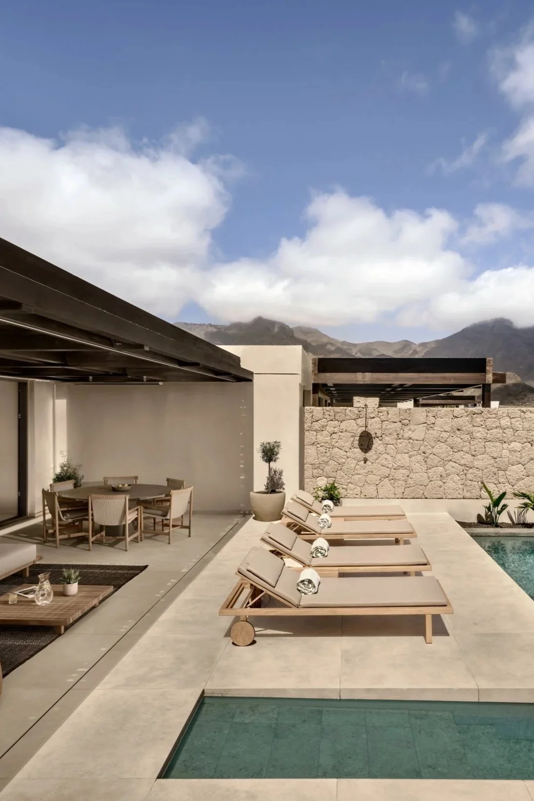 Olivia Adler’s luxury hotel interior styling. Stunning photography by John Athimaritis for Royal Hideaway Corales Villas in Tenerife, Spain. Interior Design by K-Studio.