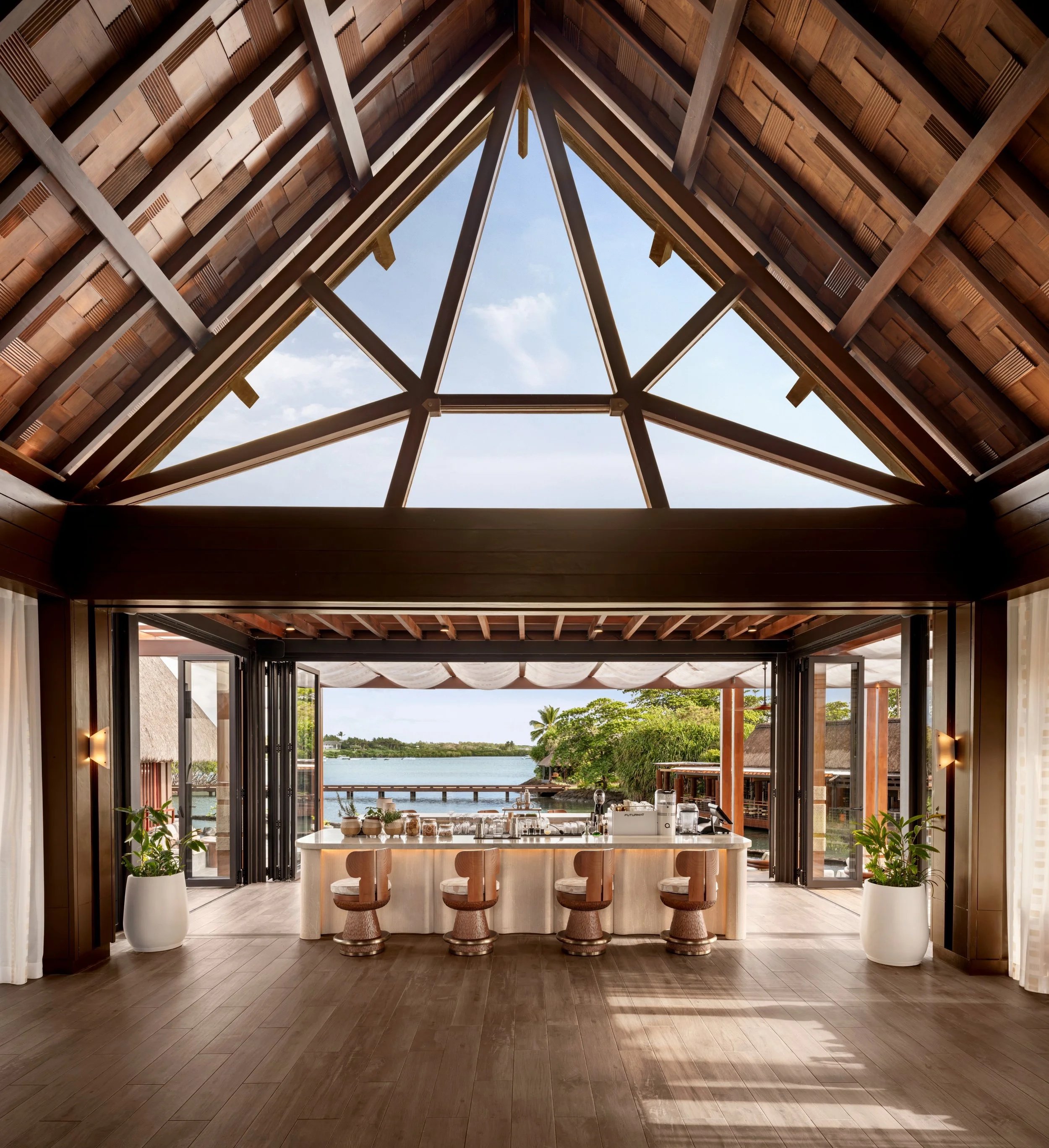 Olivia Adler’s luxury hotel interior styling. Stunning photography by John Athimaritis for Four Seasons Resort Mauritius at Anahita. Interior Design by 1508 London.