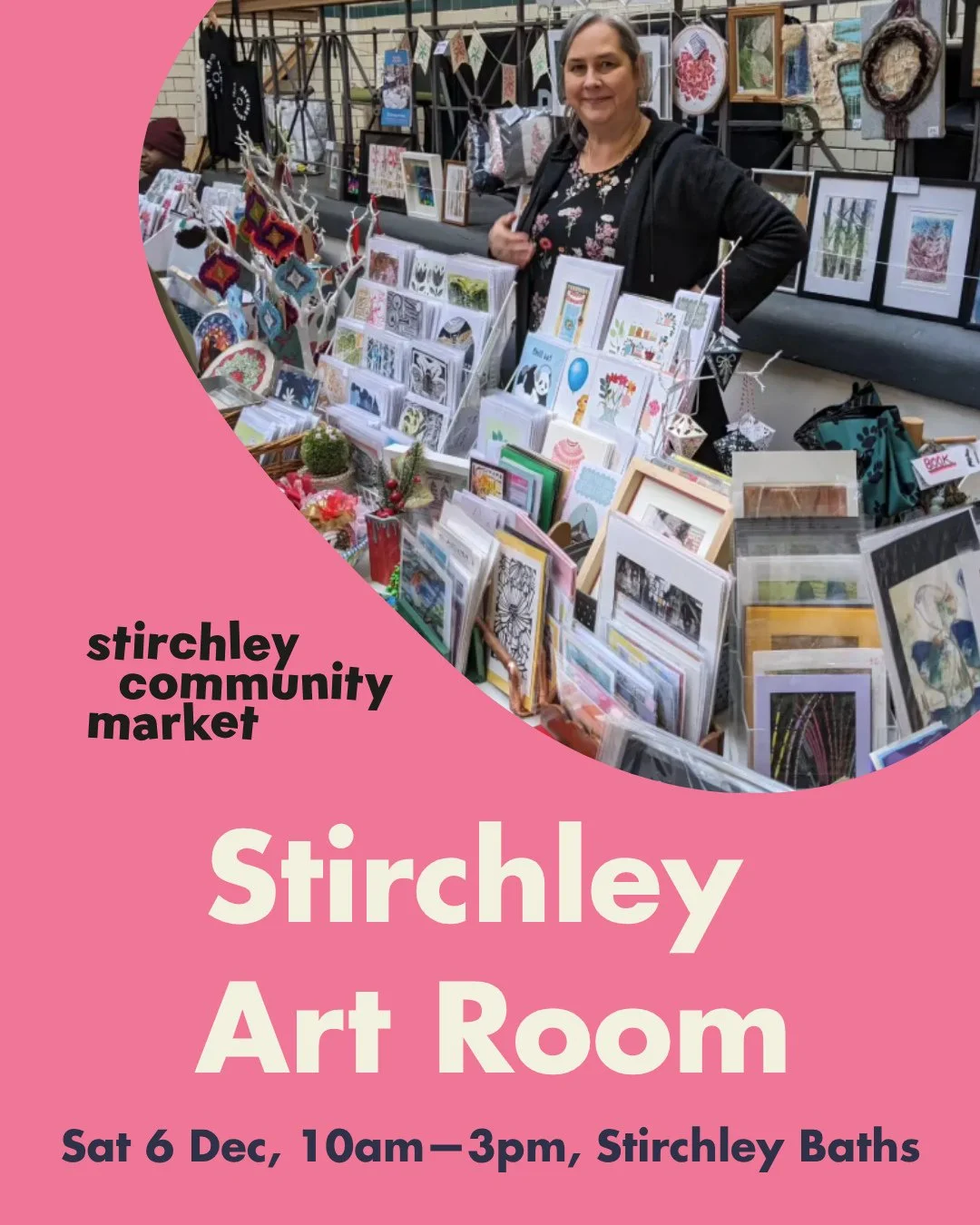 &quot;Working to improve lives, health &amp; wellbeing through access to Art, Craft &amp; Design in a shared &amp; collaborative community space.&quot; 🎨✨️⁠
⁠
We're thrilled to have the wonderful @stirchleyart joining us again at our Winter market. 