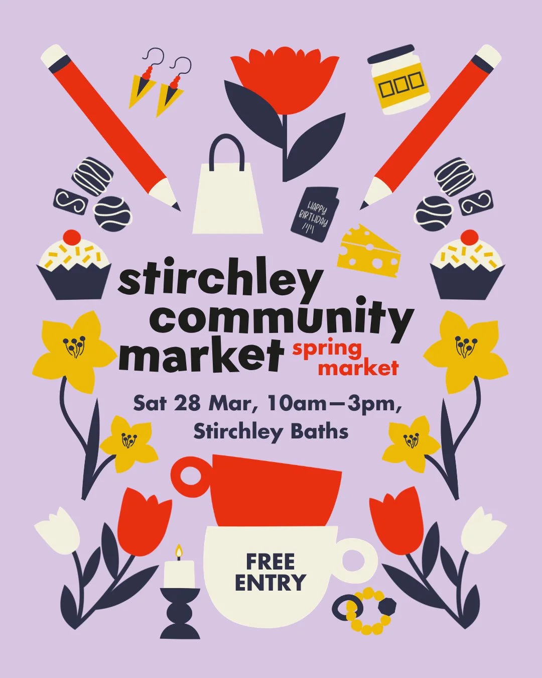 🗓️ Mark your calendars, we&rsquo;ll be back at Stirchley Baths with our wonderful Spring Market on Saturday 28th March, 10am - 3pm. ⁠We hope you can join us!⁠
⁠
Jam-packed with lovely local traders, social enterprises and yummy food and drink, we&rs