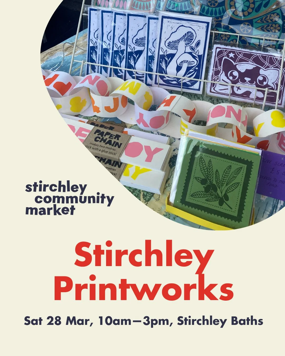 🎉 We&rsquo;re excited to welcome @stirchley_printworks back to the Stirchley Community Market!⁠
⁠
Based right here in Stirchley, this open-access print studio, founded in 2022, supports local artists by providing access to equipment, courses, and a 