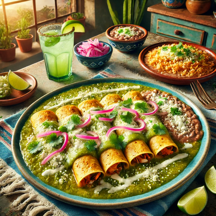 Enchiladas Verdes con Pollo