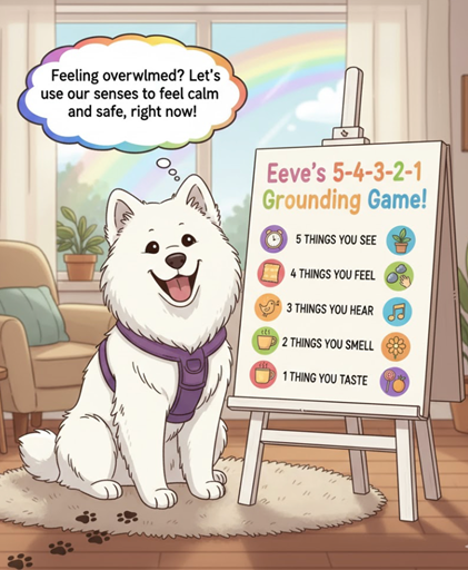 The 5-4-3-2-1 Grounding Game for Calm Paws 🐾🖐️