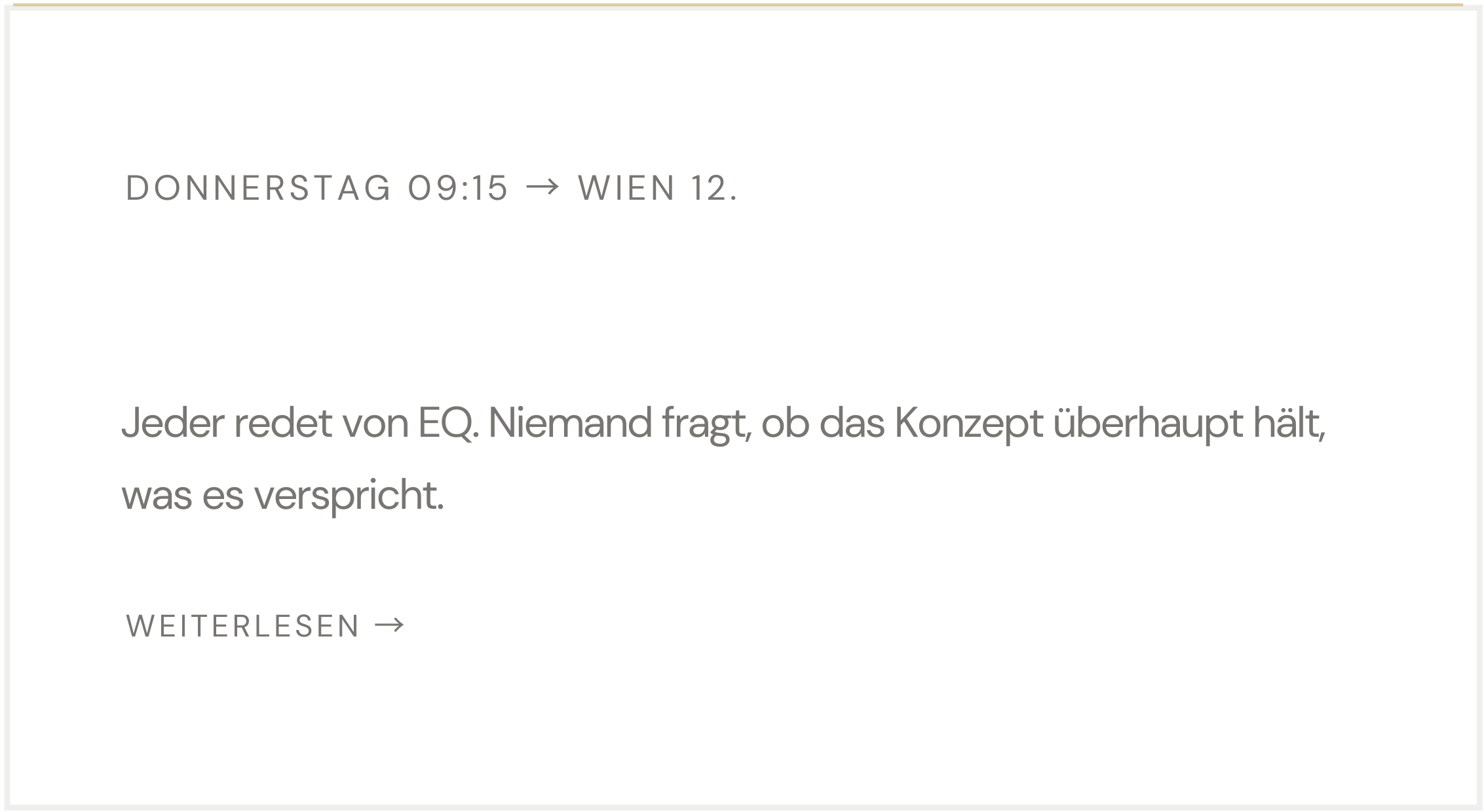 „Ich bleib bei dir, auch wenn du weinst.” Jeder redet von EQ. Niemand fragt, ob das Konzept überhaupt hält, was es verspricht.