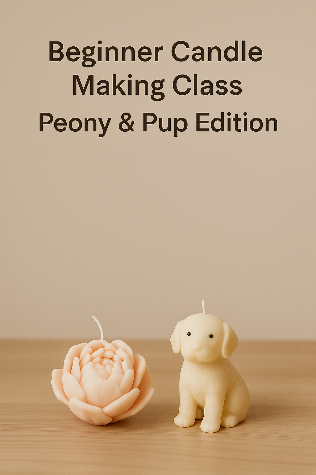 Beginners Candle Making: How to make a peony and a dog candle
