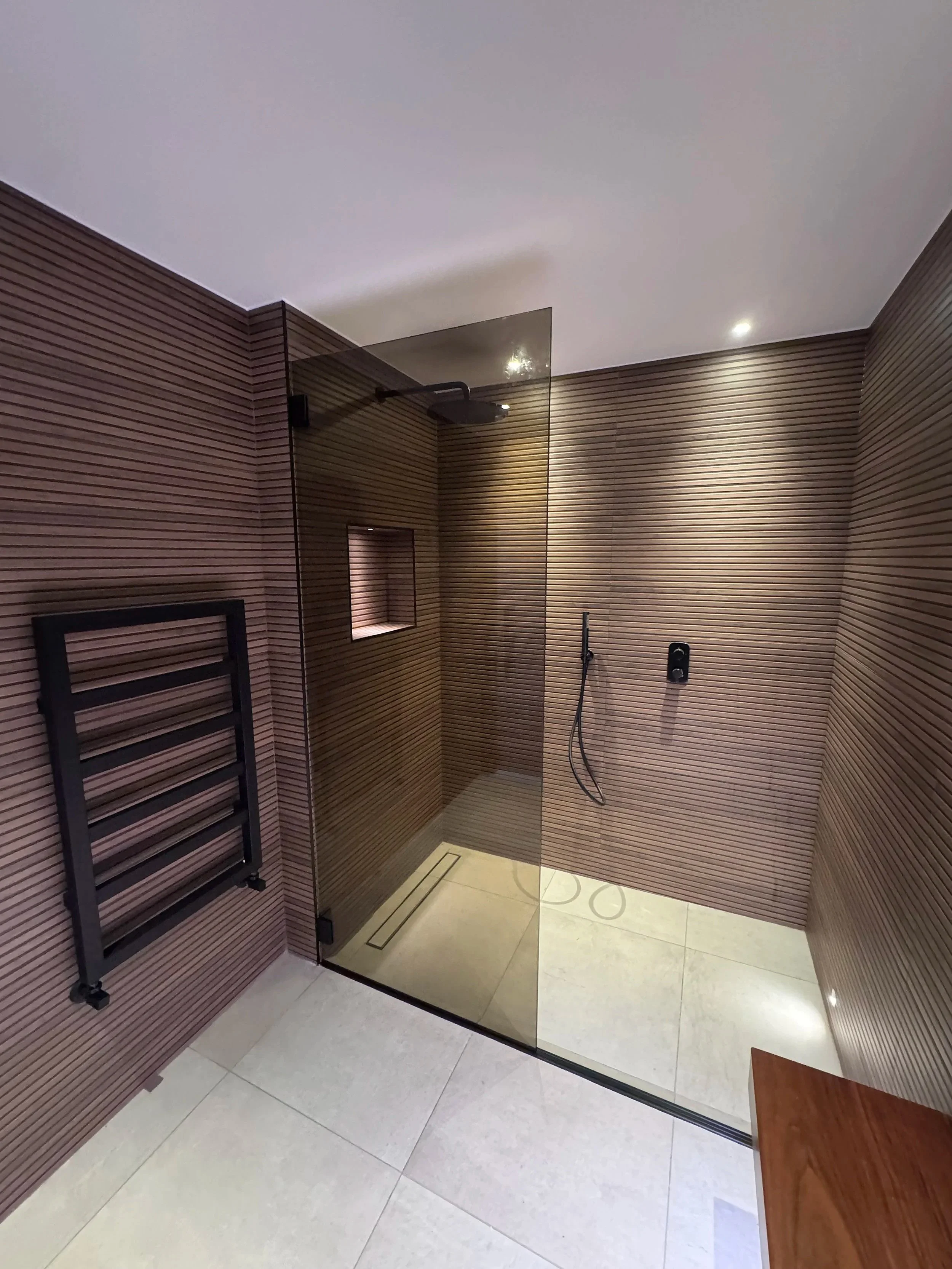 Bronze Glass Shower Screen Installation –   Kingston, Surrey