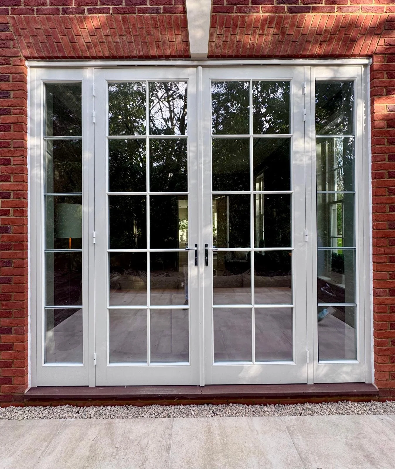 Replacement sealed units installed in timber French doors in Walton-on-Thames period property