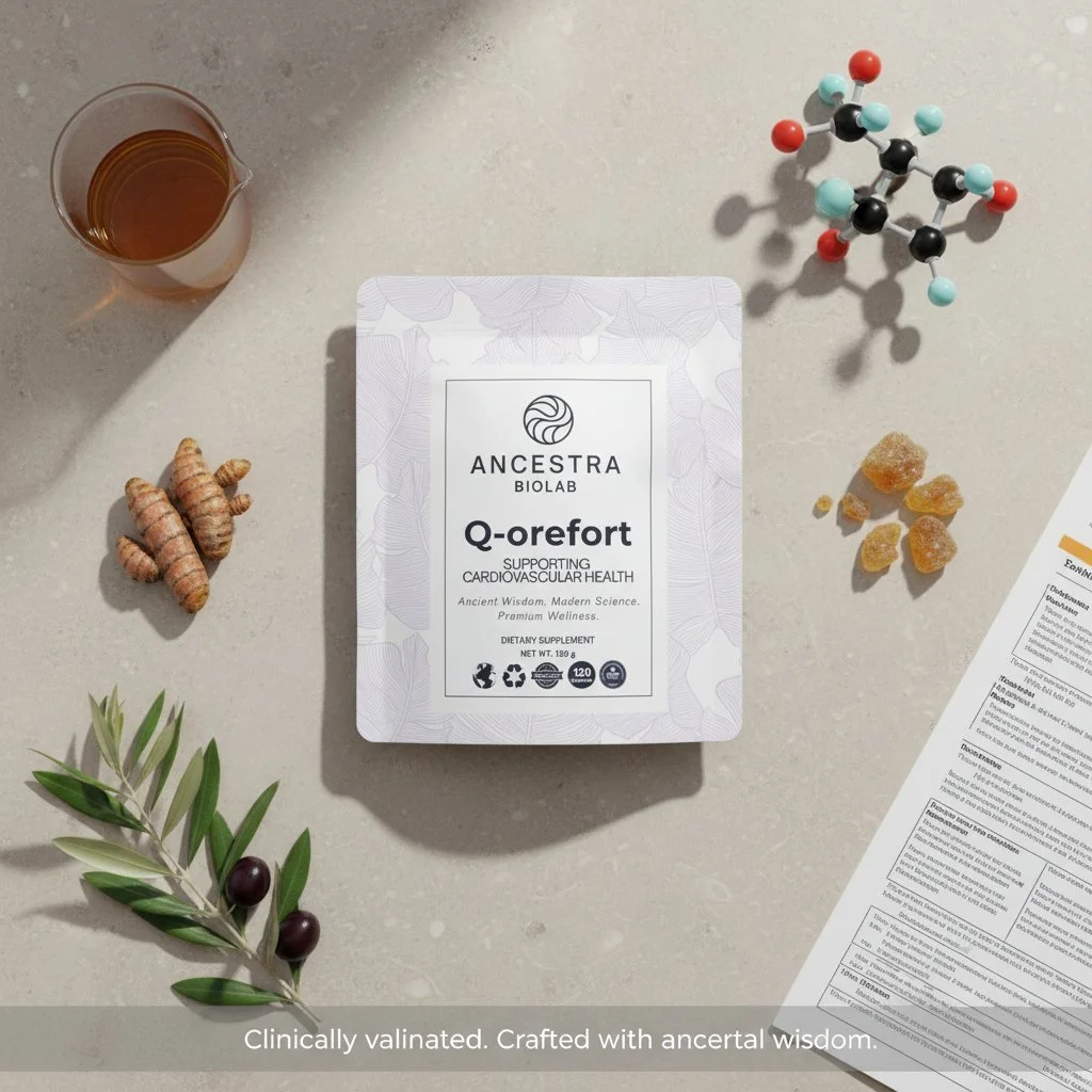 Ancient wisdom, proven by modern science. 

What makes Ancestra Biolab different? Every supplement begins with ancestral remedies, then undergoes rigorous clinical validation. Our formulas combine ingredients like Boswellia, turmeric, and olive oil&m