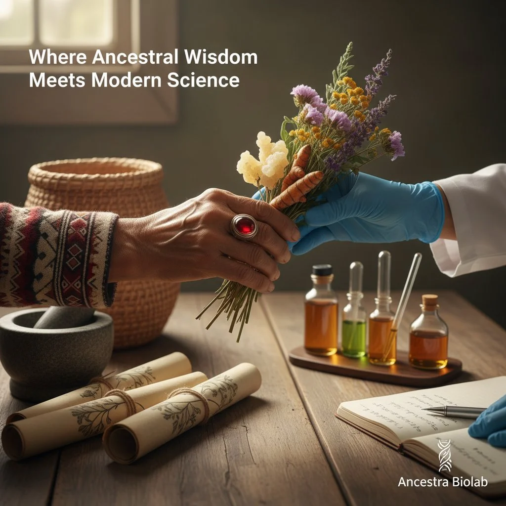 What if your supplements honored tradition? Ancient remedies, passed down for generations, now meet modern science. Discover how indigenous wisdom shapes every Ancestra Biolab formula, from the Amazon to Sardinia. Our mission: preserve heritage, vali
