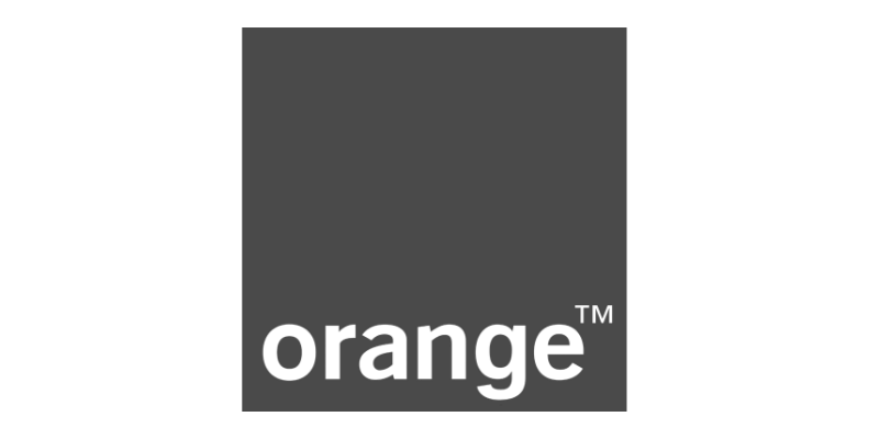 Gray square with the word 'orange' written in black lowercase letters at the bottom.