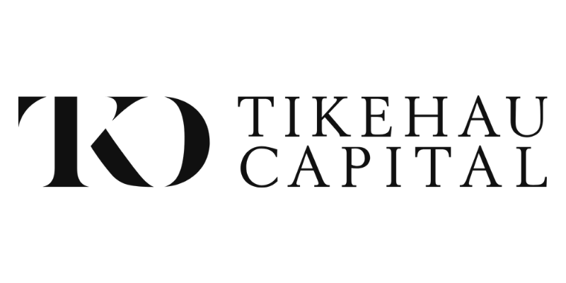 Black and white logo for Tikehau Capital with stylized 'TK' and company name