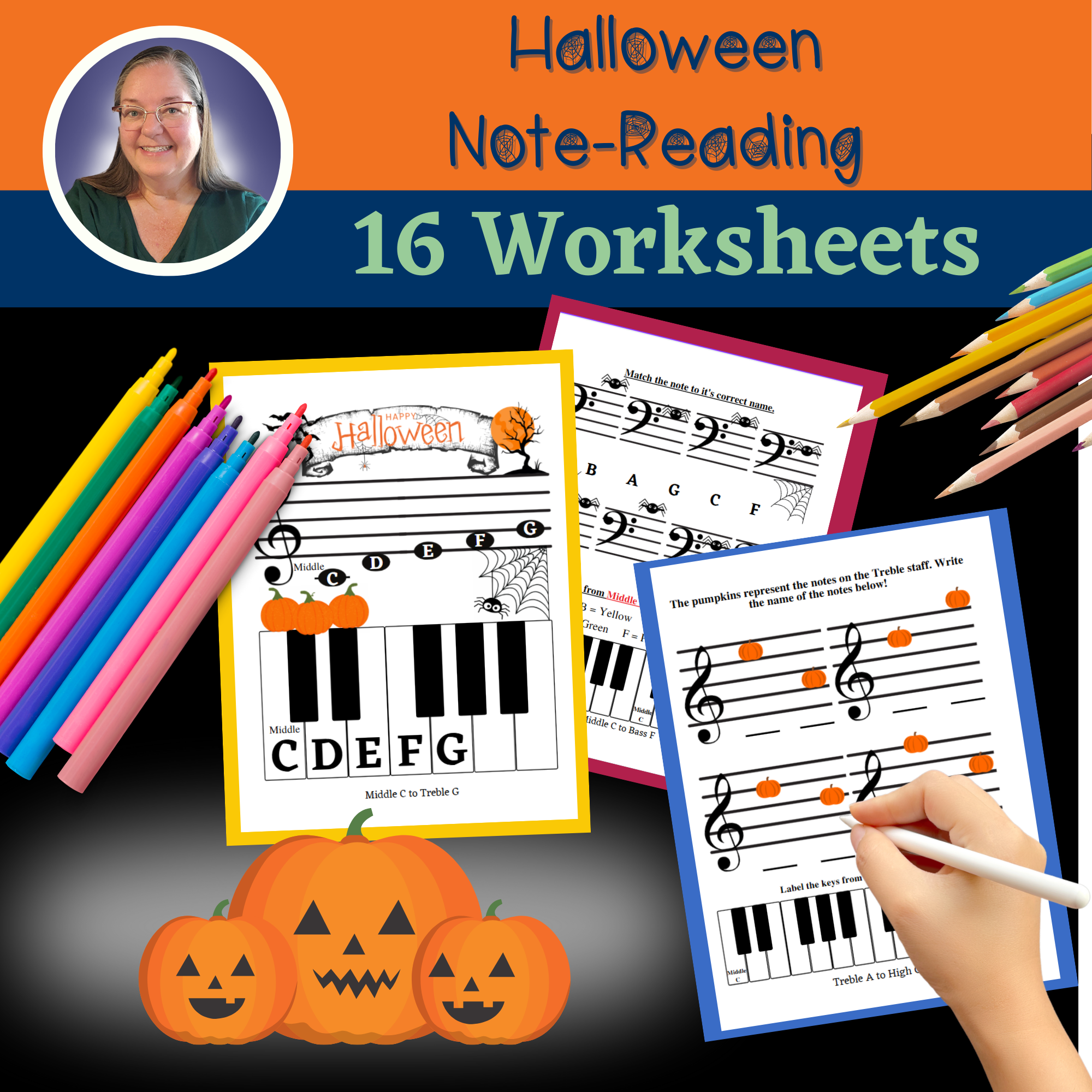 Halloween: Note Reading Worksheets