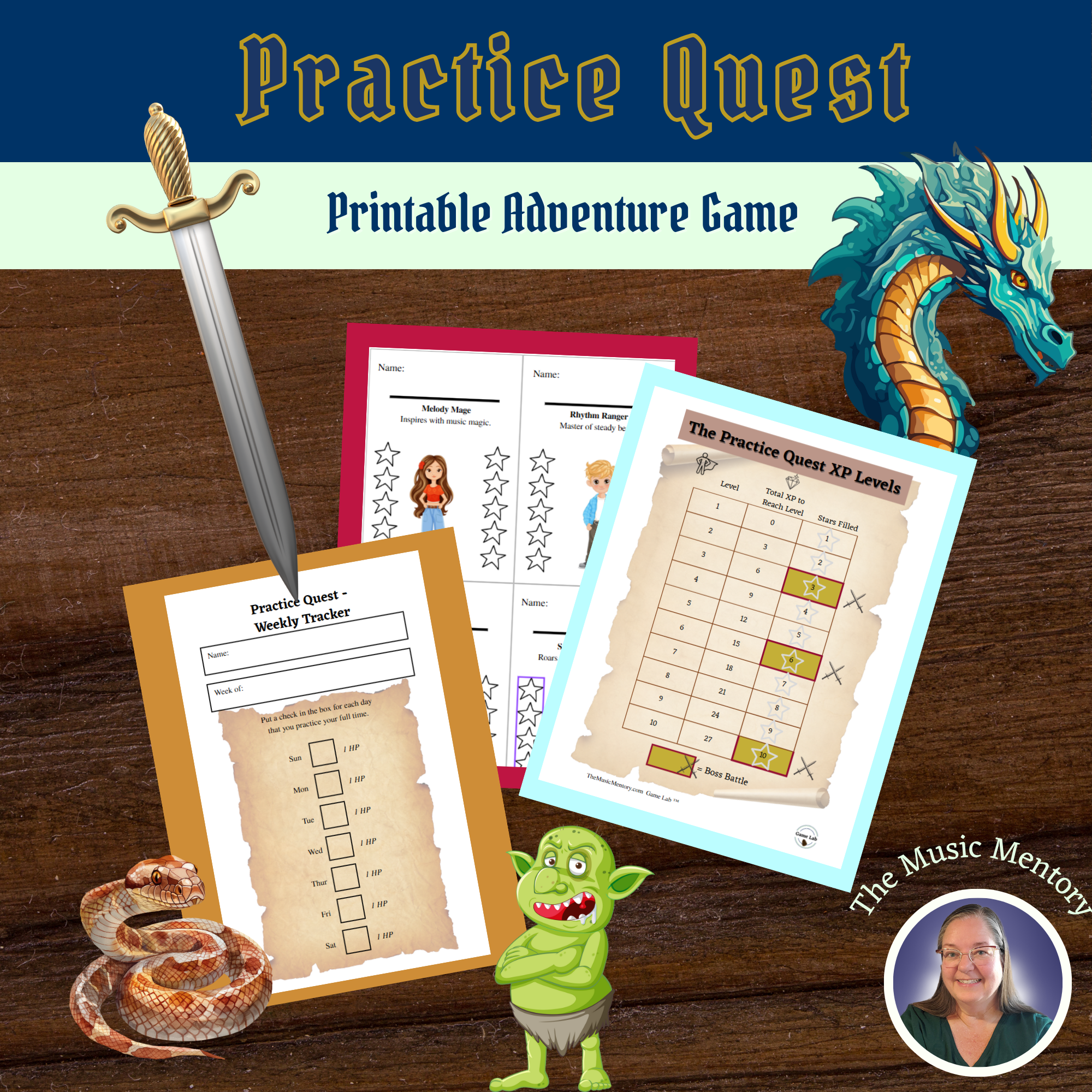Practice Quest - A Printable Practice Adventure