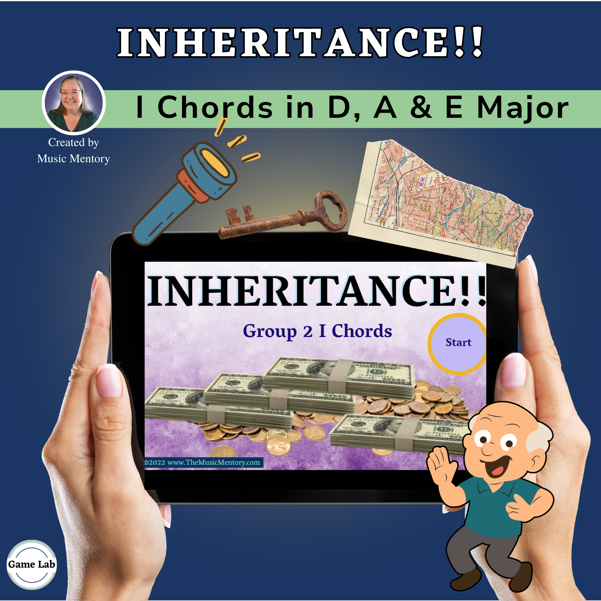 INHERITANCE!!  I Chords in D A & E Major - Digital Game