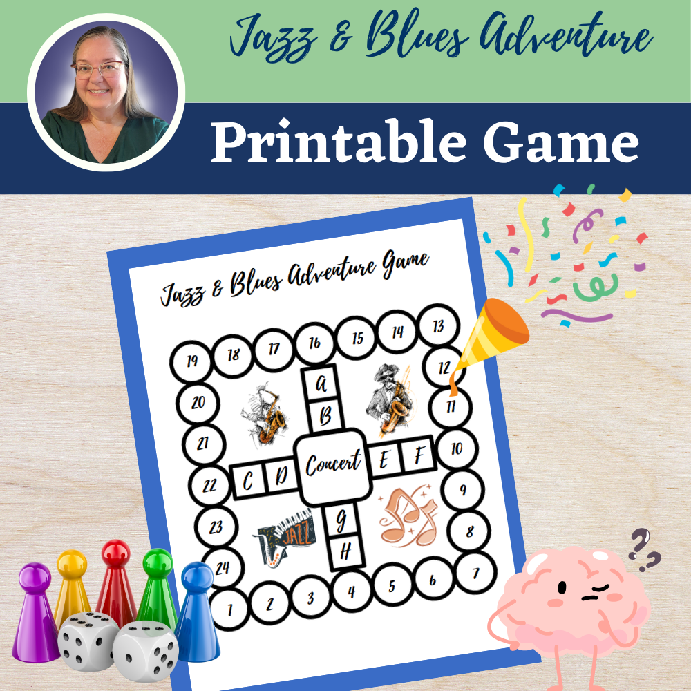 Jazz & Blues Adventure Game (Printable)