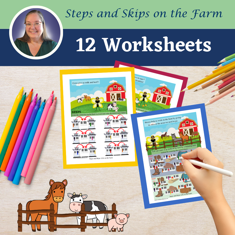 Worksheets - Steps and Skips on the Farm