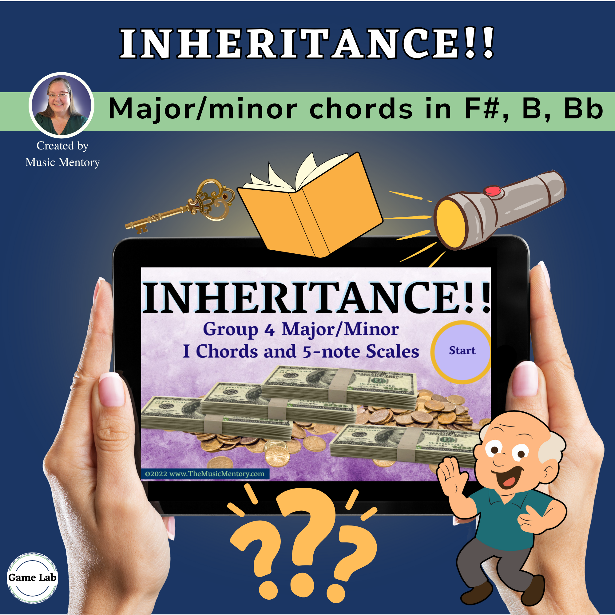 INHERITANCE!!  Major/minor Chords in F#, B, and Bb - Digital Game
