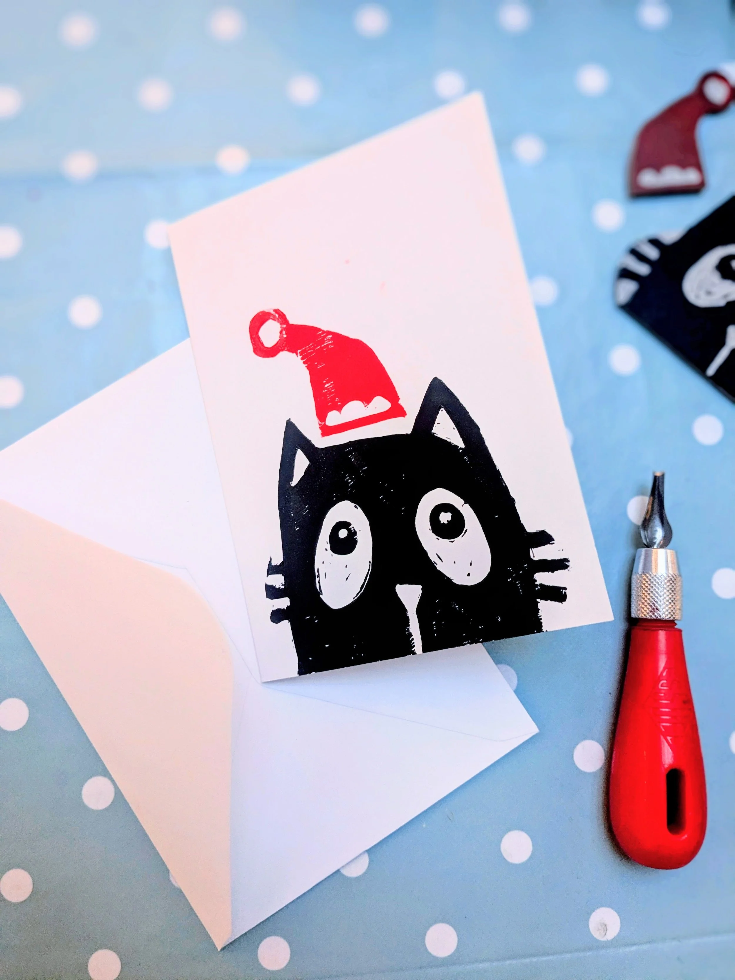 Holiday Card Printmaking: Sip & Art (Sat Evening Dec 5)