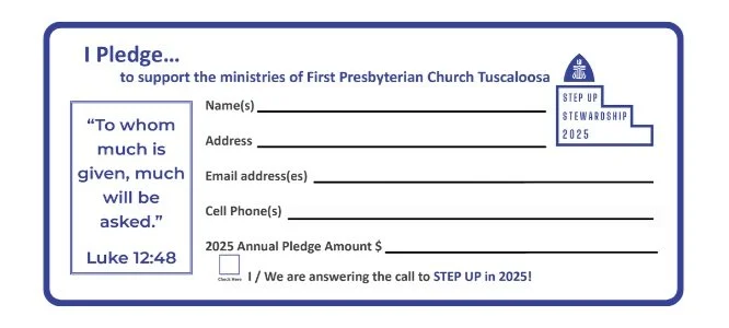 Printed Pledge Card to use to donate to fundraising campaign offline.