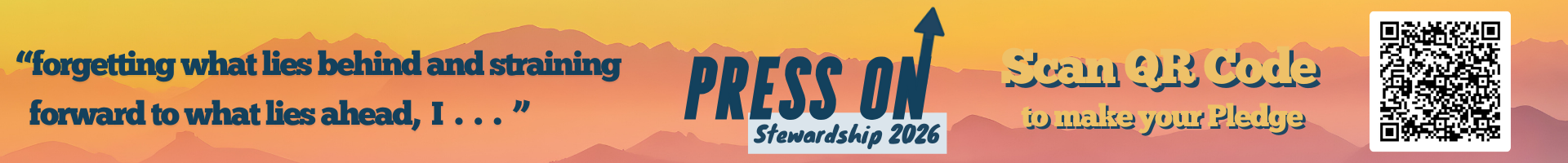 Lower third chyron that screens at bottom of church service livestream