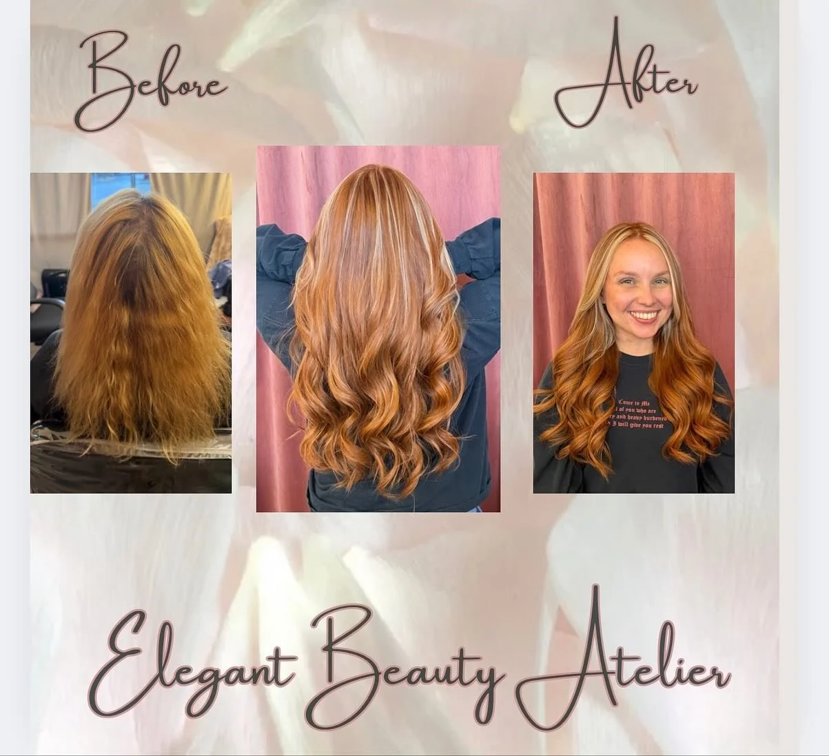 red and blonde hair extensions