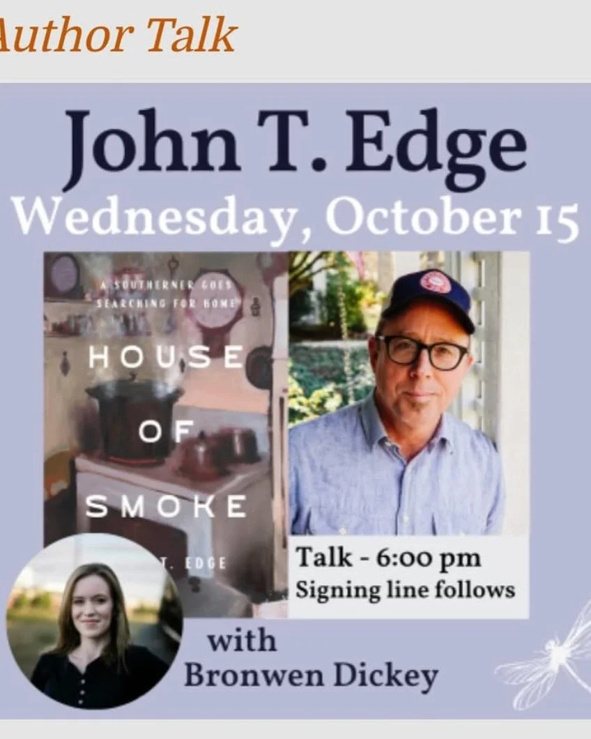 Wednesday in Chapel Hill @flyleafbooks + Thursday in Knoxville @unionavebooks -- One of the great joys of a book tour, right up there with an expense account, is the chance to talk with authors you admire while others listen in. In the biz, this is w