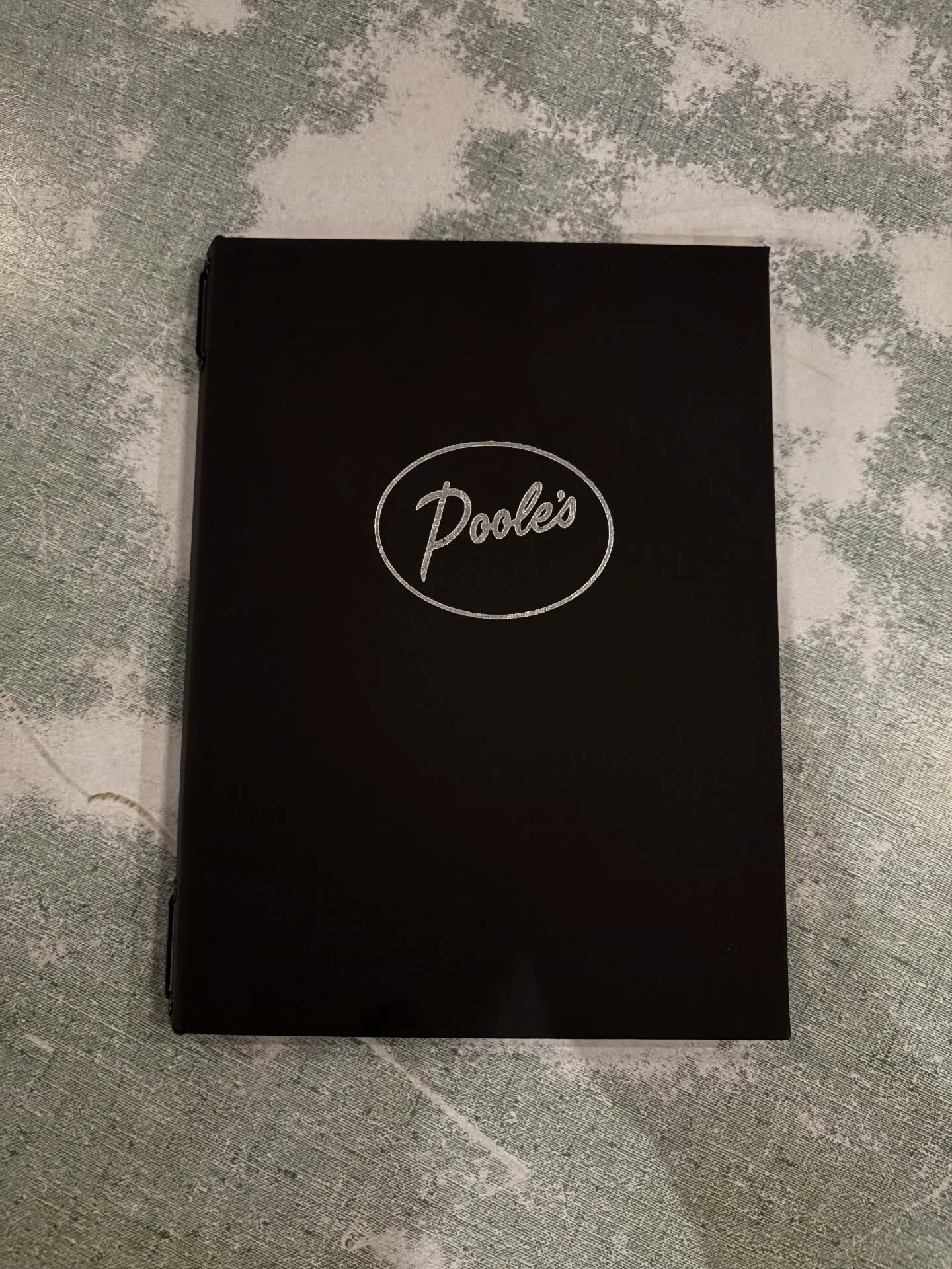 Best counter patina in the biz @poolesdiner After a beautiful dinner with two great friends, a solo tarte tartin and a whiskey = bliss.