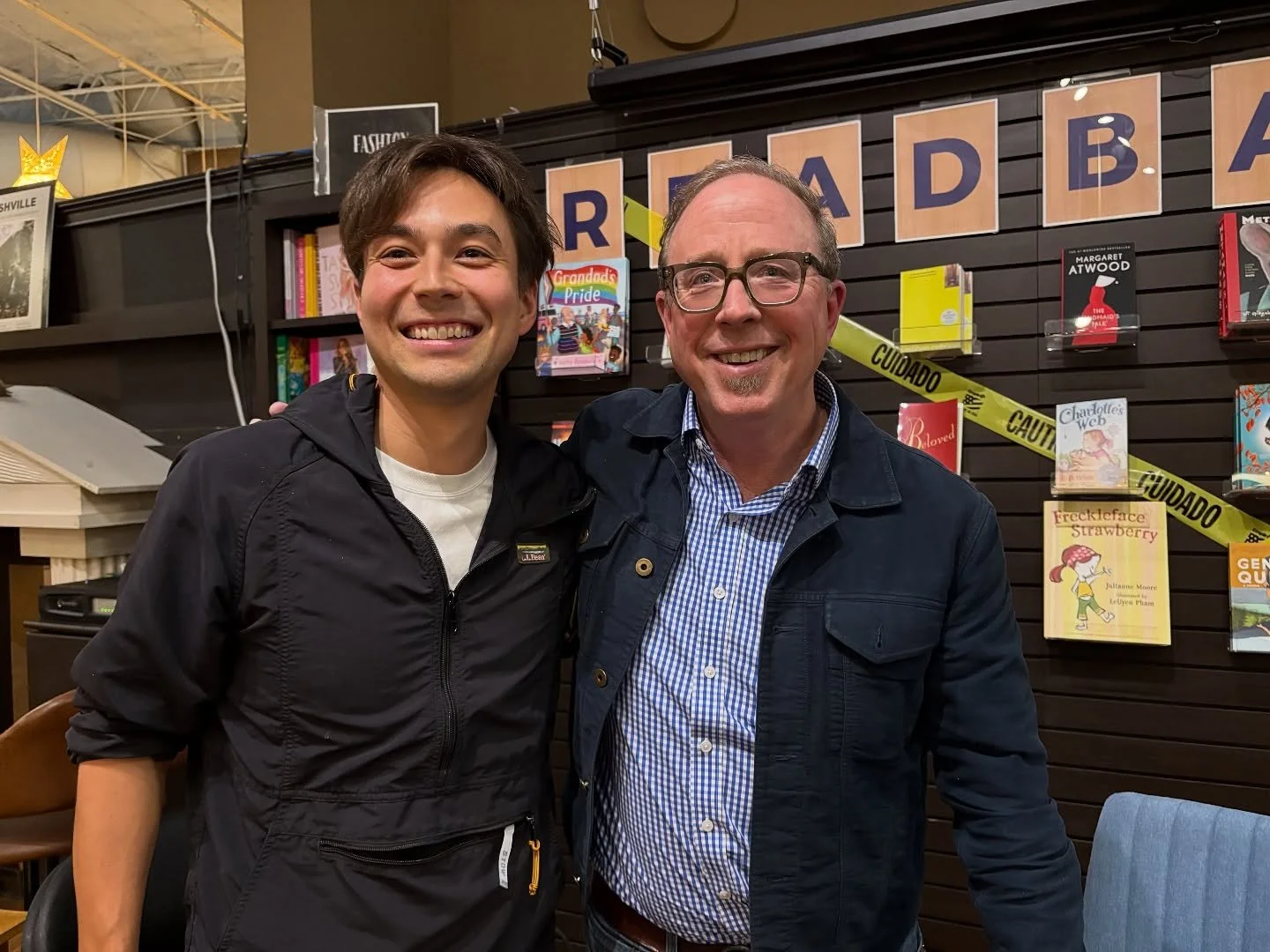 Thanks @parnassusbooks &mdash; 125 House of Smoke readers turned out on a rainy Nashville night for a conversation about home, family, Will D Campbell, John Egerton, and more. Thanks to @margaret.renkl for the questions, to my former @ugagrady MFA st