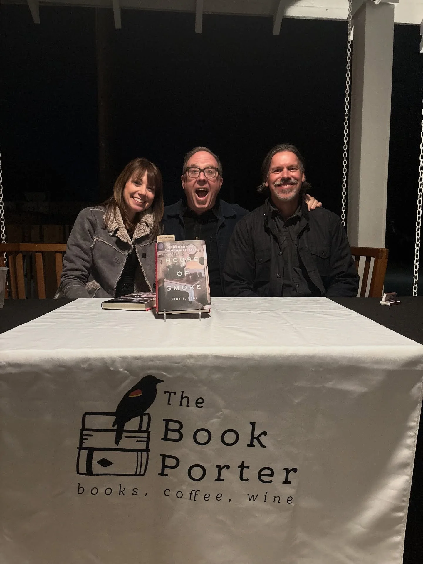 Beautiful night under the stars @wamamuseum Thanks to @thejulianrankin for the House of Smoke conversation and the stickie notes. To @bookporteros for the selling and smiling. And @eaglepointoysterco for the half-shells. To Ocean Springs for watching