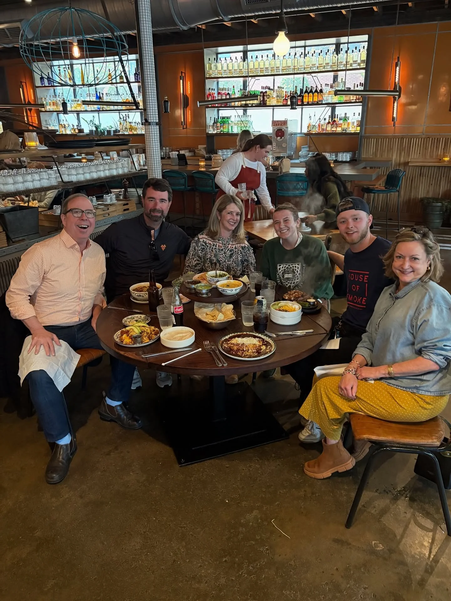 Cheese dip and enchiladas and fajitas and FAMILY @supericatexmex