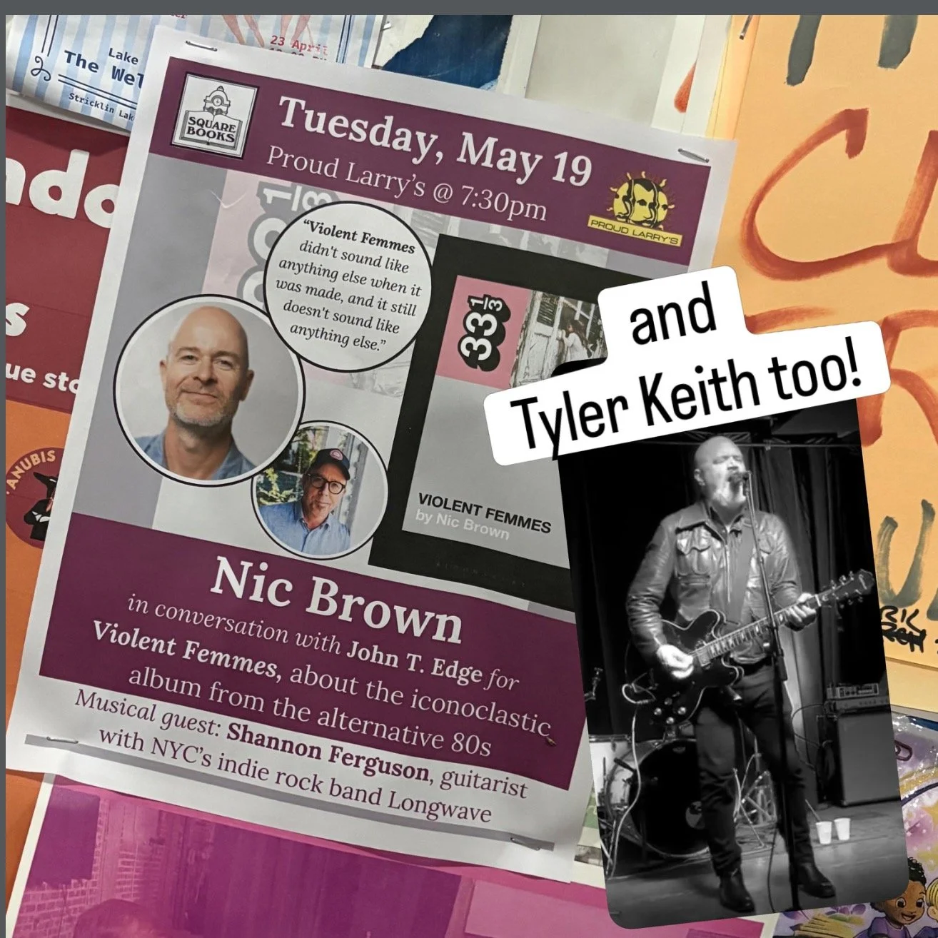 TONIGHT, 730 @proudlarrys in conversation with @nic___brown about the VIOLENT FEMMES With music from Shannon Fergusson and the mighty mighty @tylerdawsonkeith