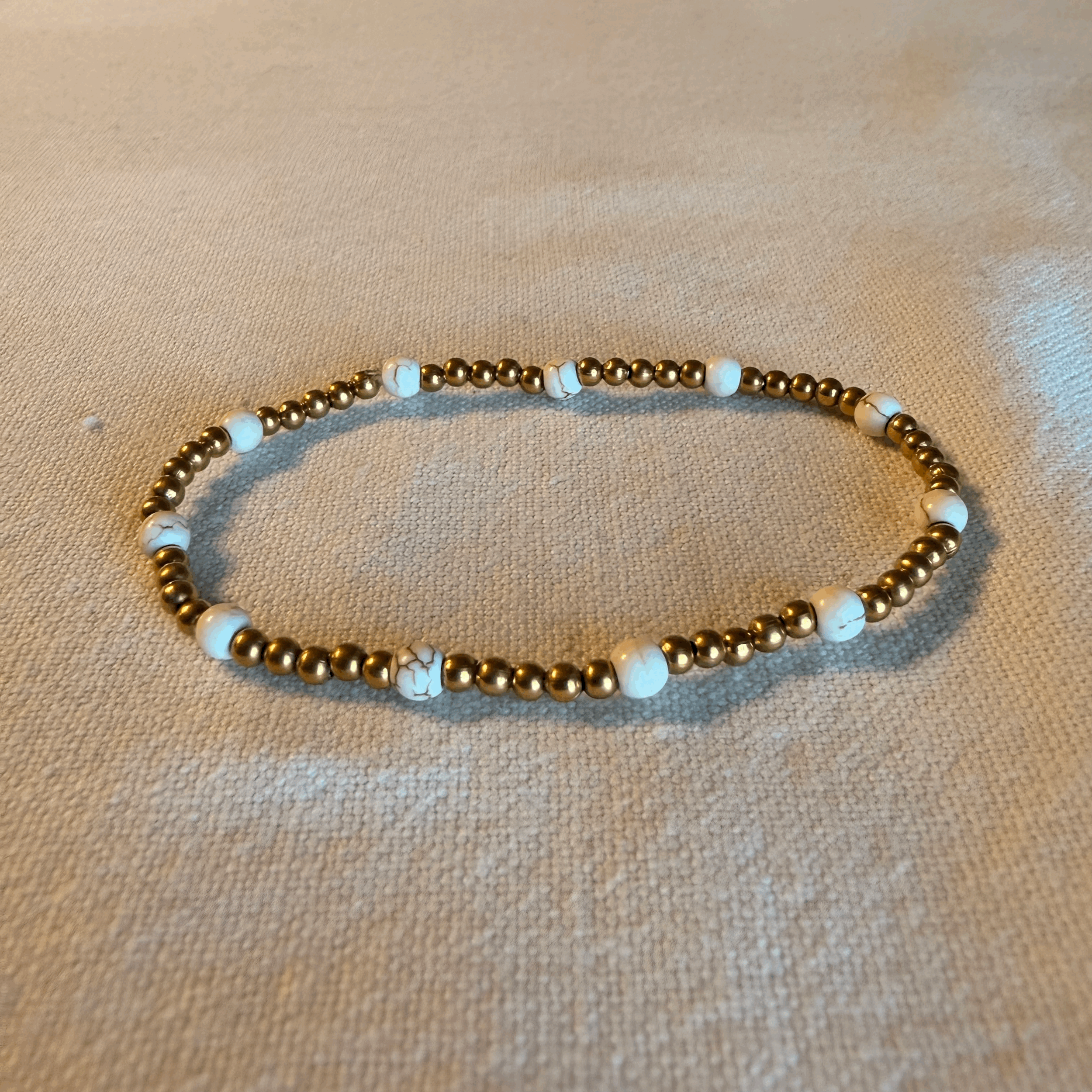 Gold Layering Bracelet – Natural Stone Accent