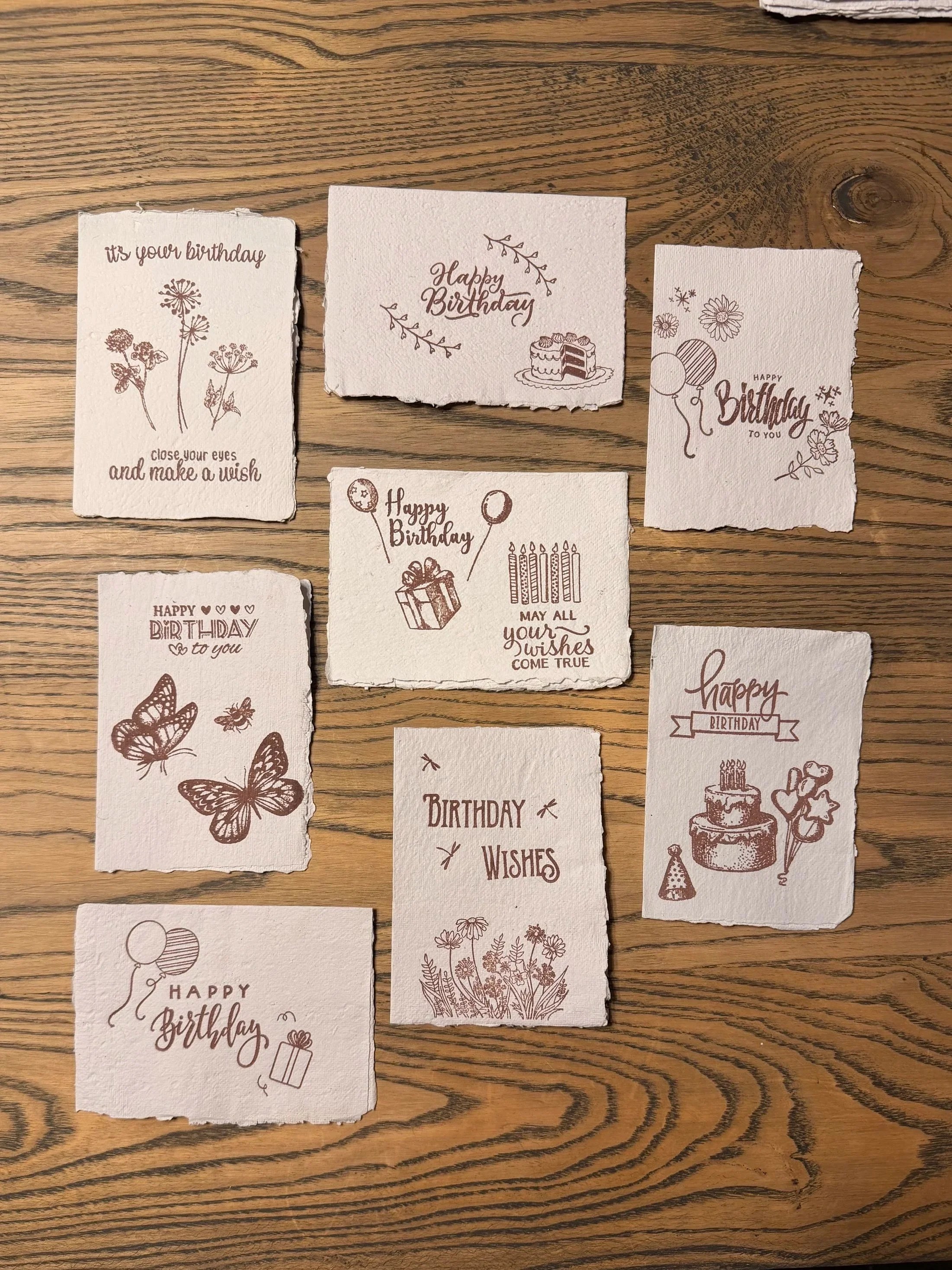 Handmade Deckled Edge Birthday Cards – Artisan Training Collection