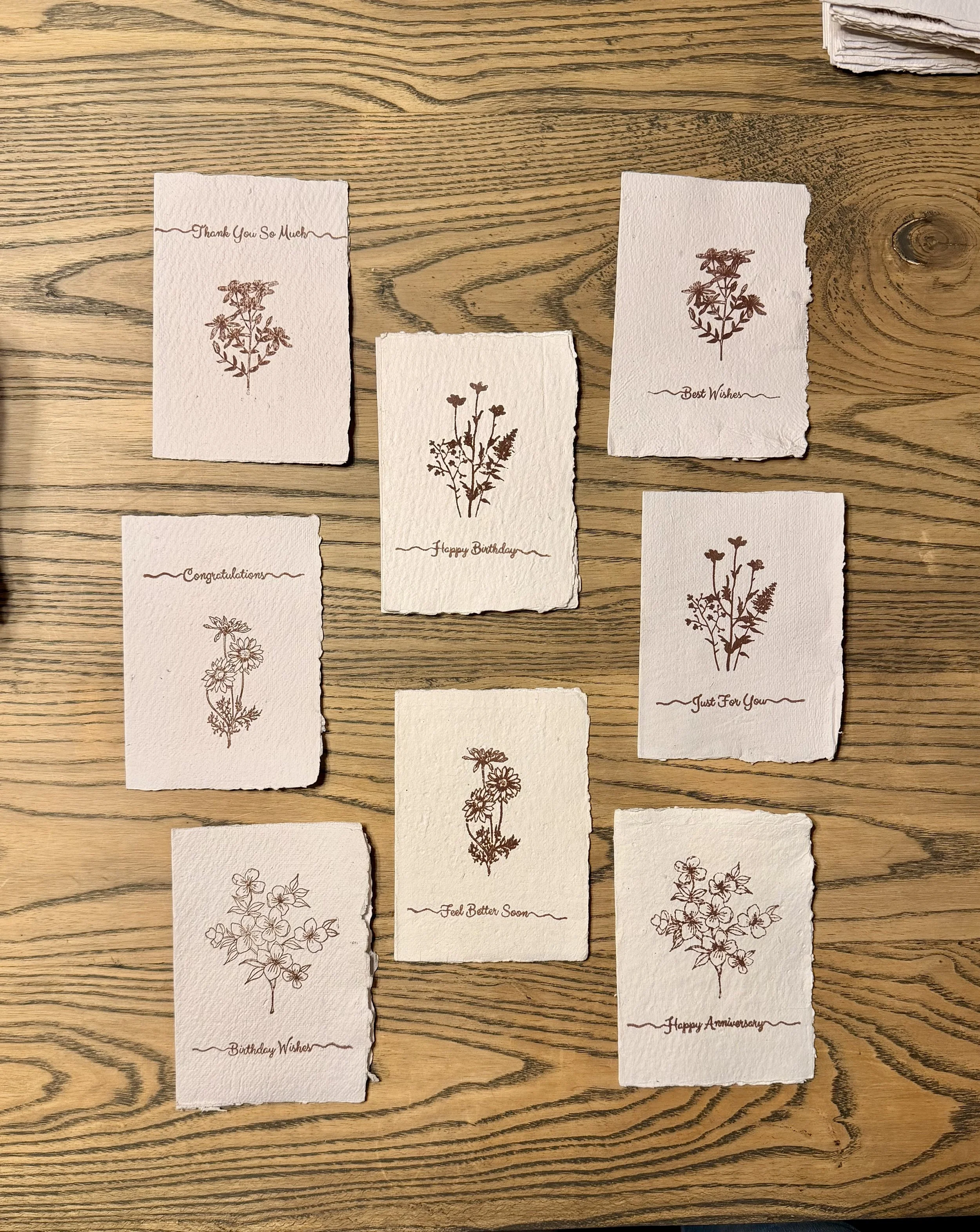 Handmade Deckled Edge All Occasion Cards – Artisan Training Collection