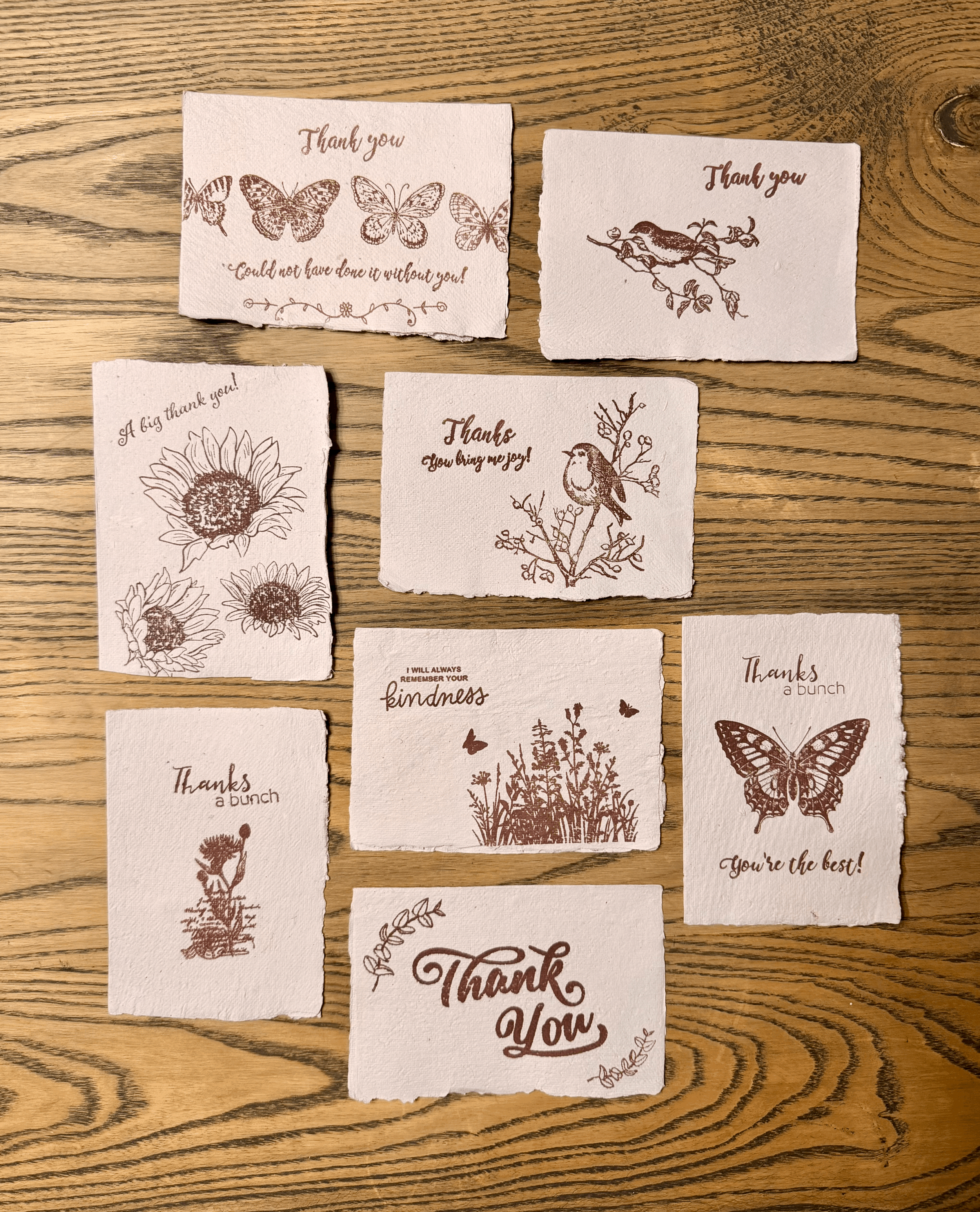 Handmade Deckled Edge Thank You Cards – Artisan Training Collection