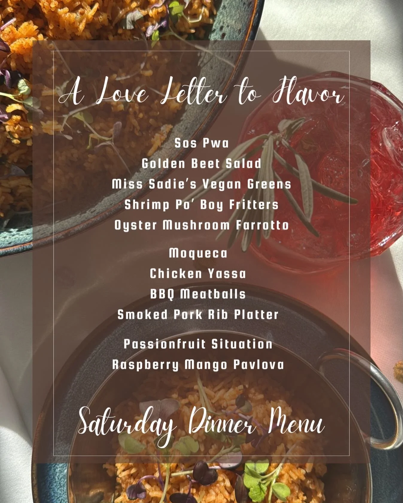Black Joy Kitchen returns&hellip; and Chef Ting is writing a love letter you can taste. 💌🔥

This Saturday, March 14 | 5&ndash;9PM, indulge in a decadent &agrave; la carte Love Letter Dinner at Black Joy Kitchen.   Expect bold, soulful flavors like 