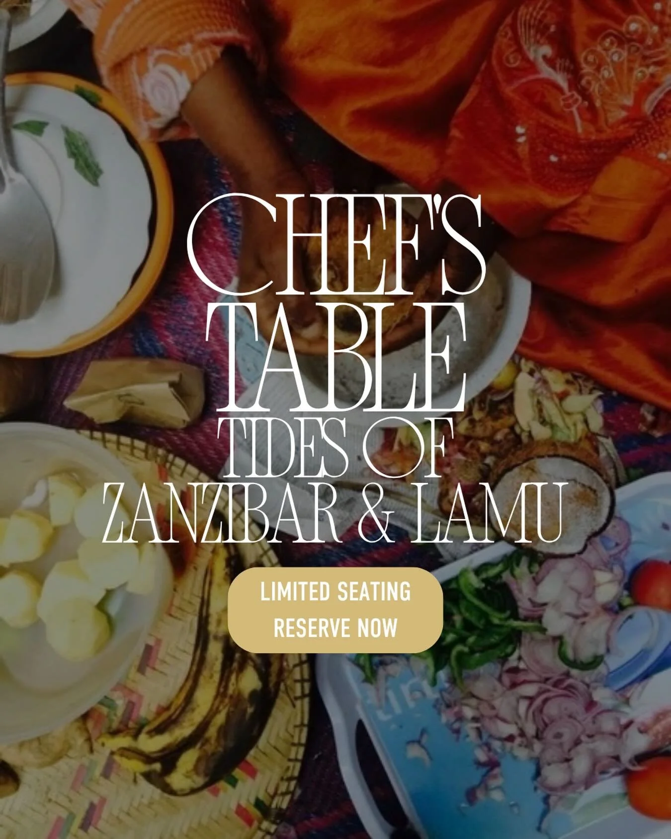 Chef&rsquo;s Table: Tides of Zanzibar &amp; Lamu 🌊✨🔥 Wed, Mar 25th

A multi-course prix fixe journey to the Swahili coast&mdash;featuring Supu ya Ndizi, crispy Kachori, coconut-rich Maharagwe, Samaki na Nazi, Kuku wa Kupaka, and cardamom coconut Vi