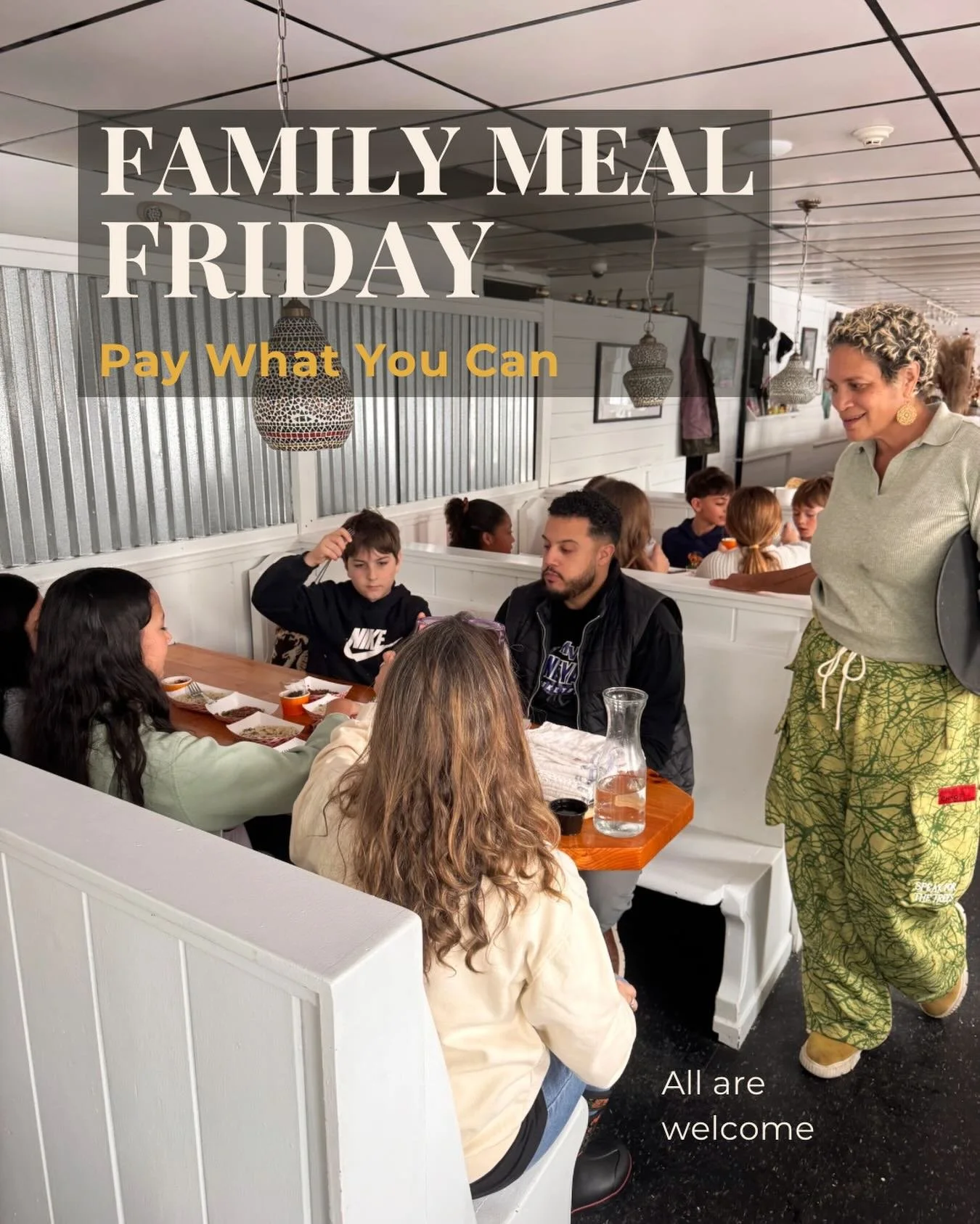 Family Meal Friday 🤎 April 10th!

Pull up. Sit down. Eat well. Pay what you can.

This is what it&rsquo;s all about&mdash;community, connection, and making sure everybody gets a plate.

📅 April 10th!
 Reserve your Spot ⬇️ Email: Hello@BlackJoyKitch