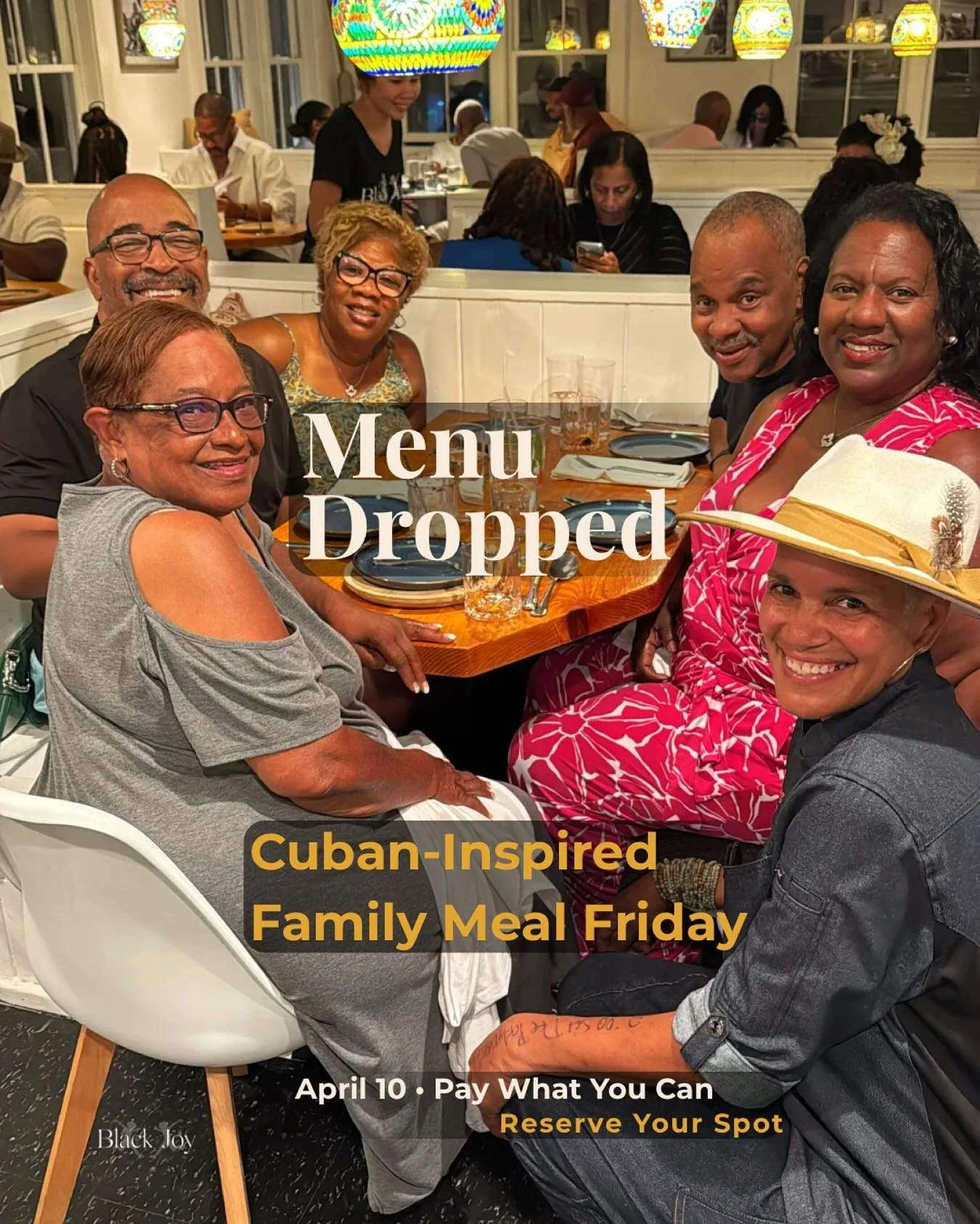 The menu just dropped 👀🔥

Cuban-inspired flavors. Family-style. Full of soul. 🤎

Think: ropa vieja slow-cooked to perfection, crispy pl&aacute;tanos fritos, arroz con pollo, and churros to finish 😮&zwj;🔥

Family Meal Friday &bull; 4.10 Pay what 