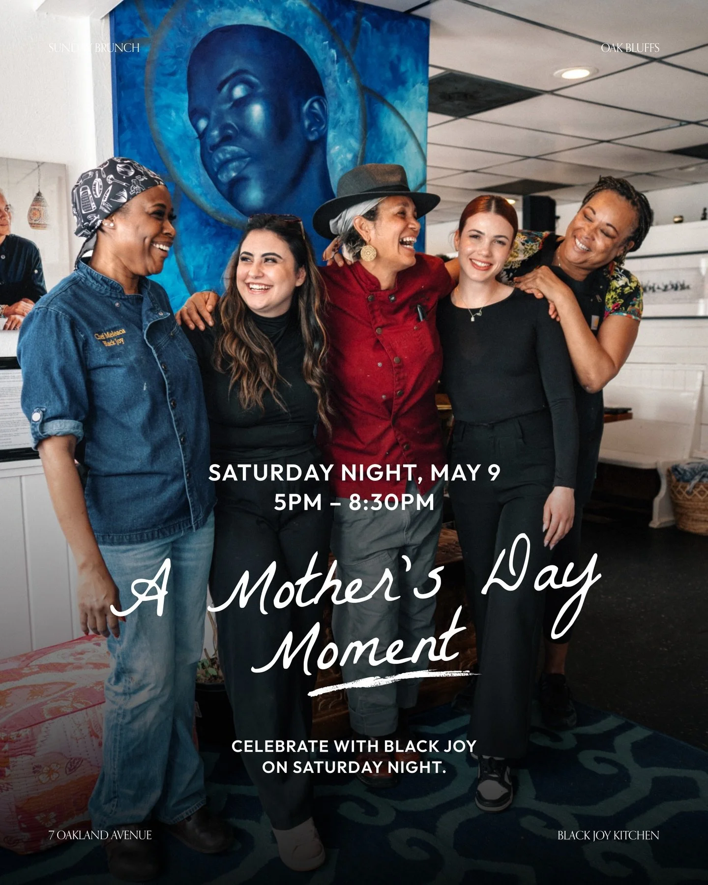 A Mother&rsquo;s Day Moment 🥰

Come celebrate with us on Saturday night

Sunday morning, sleep in 😴 You deserve it. 
Our Black Joy Team of Moms will be snoozing right along with you.

Bring your mother, someone you love, or someone who has cared fo