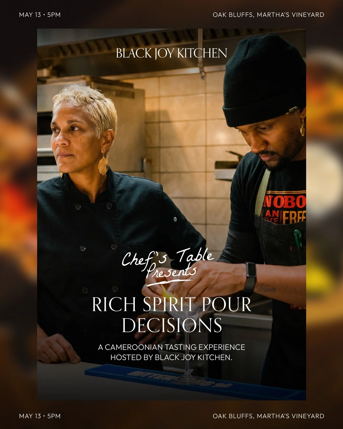 What lives inside Cameroonian cuisine? 🇨🇲✨

This Wednesday, Black Joy Kitchen opens its doors for a special Chef&rsquo;s Table in collaboration with Guest Chef @danamecheterron and the Rich Spirit Pour Decisions team.

As part of our ongoing commit
