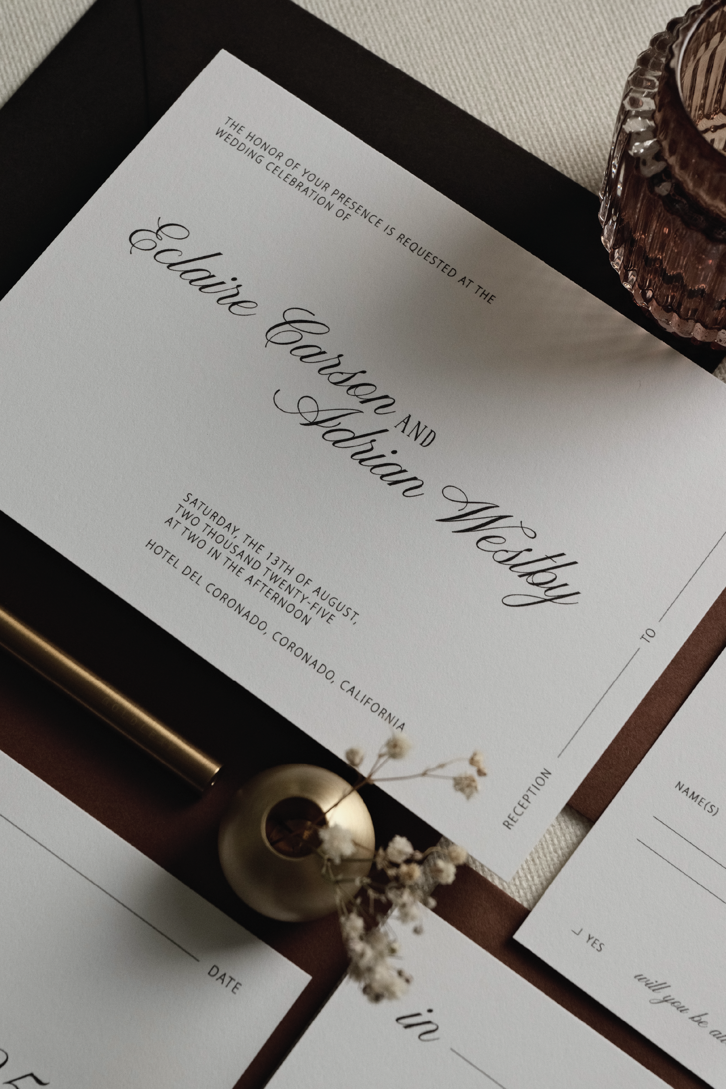 The Prestige Wedding Invitation (3-Piece Suite)
