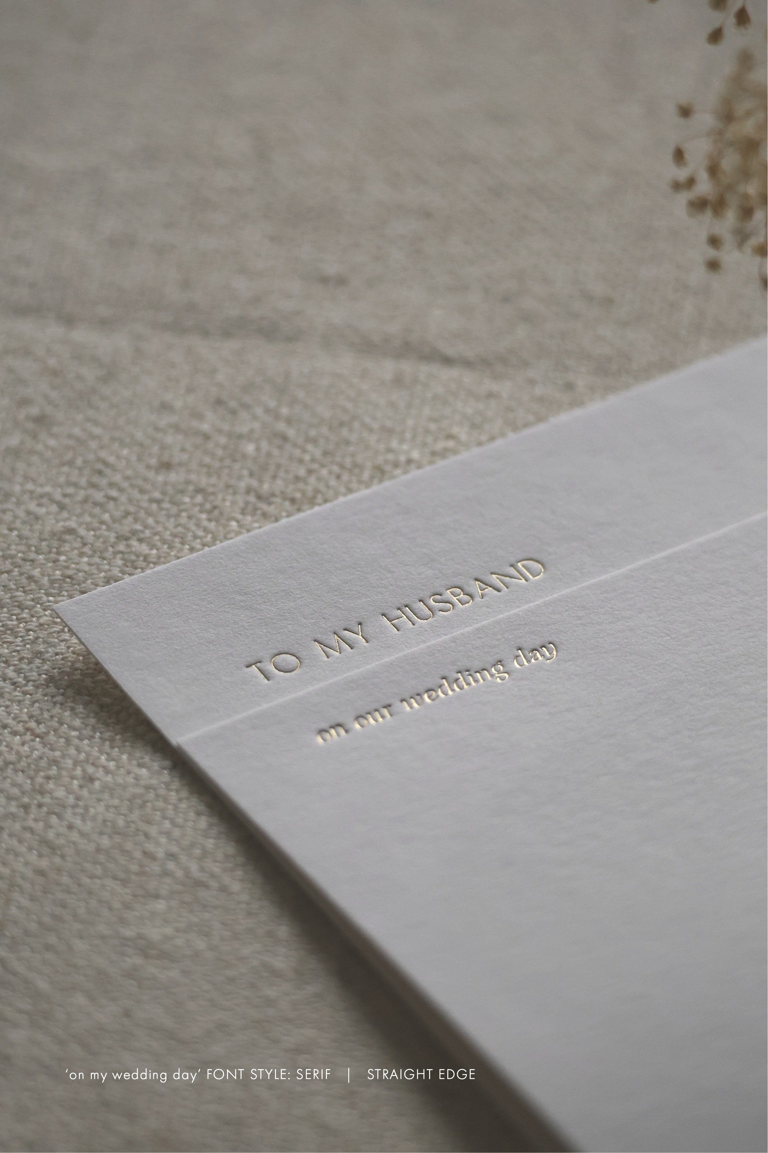 To My Husband Wedding Day Card/Letter