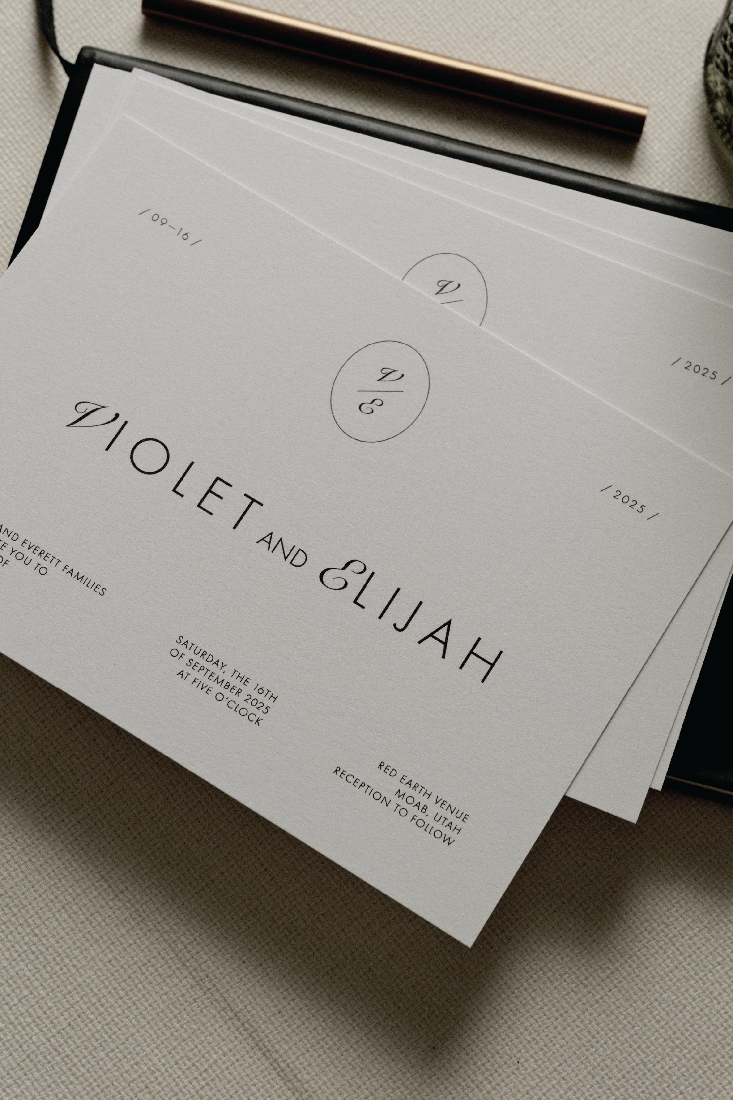 The Atelier Wedding Invitation (3-Piece Suite)