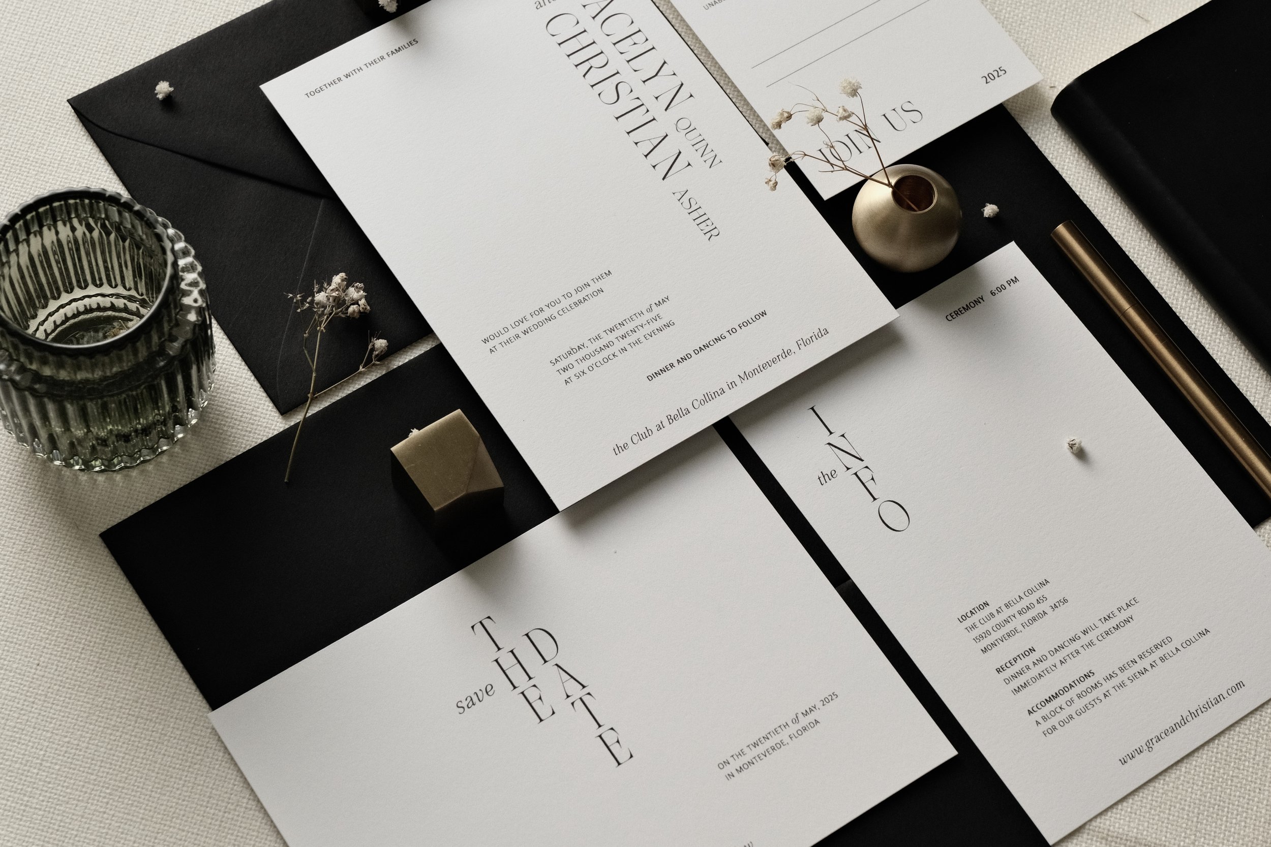 The Loft Wedding Invitation Suite - Muted Slate