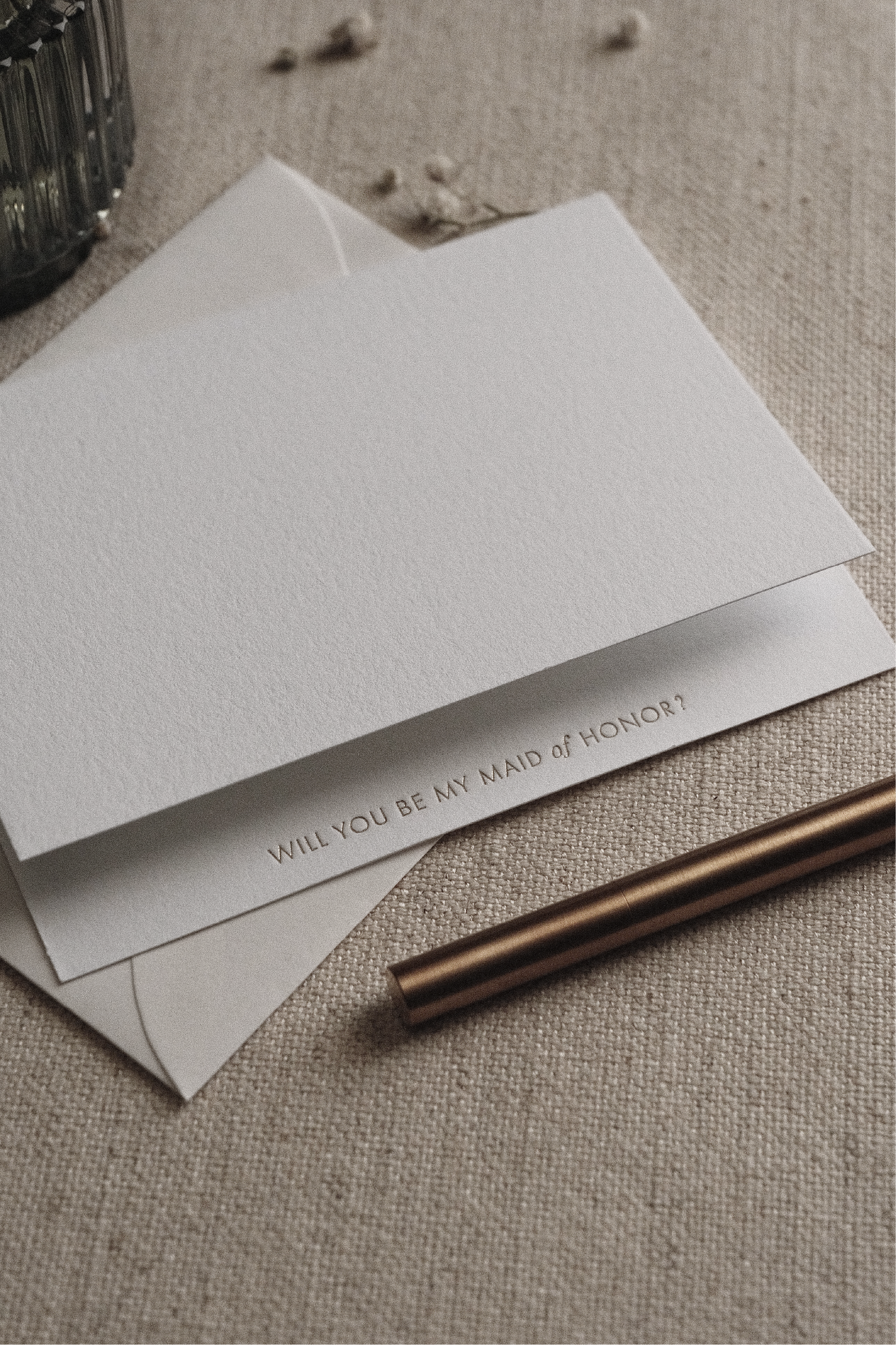 Minimal Maid of Honor Proposal Card